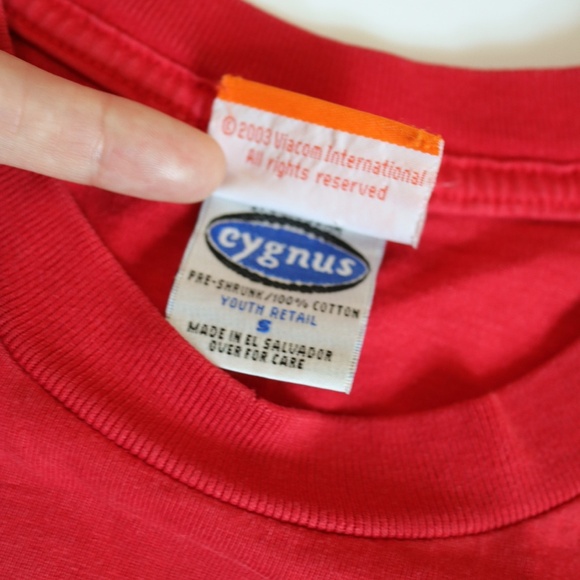 Y2K SPONGEBOB SILLY PANTS Red Tee / 10-12Y - Picture 4 of 7